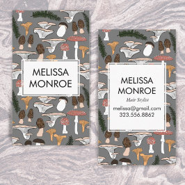 Tarjeta De Visita Modelo de hongos hongos hongos hongos Ferns ilustr