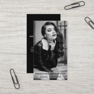 Tarjeta de visita modelo de la foto del actor