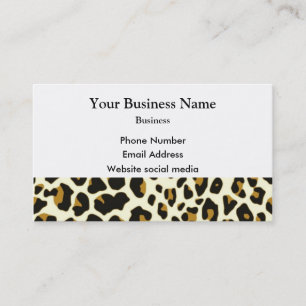 Tarjeta De Visita Modelo de la impresión de la moda del leopardo