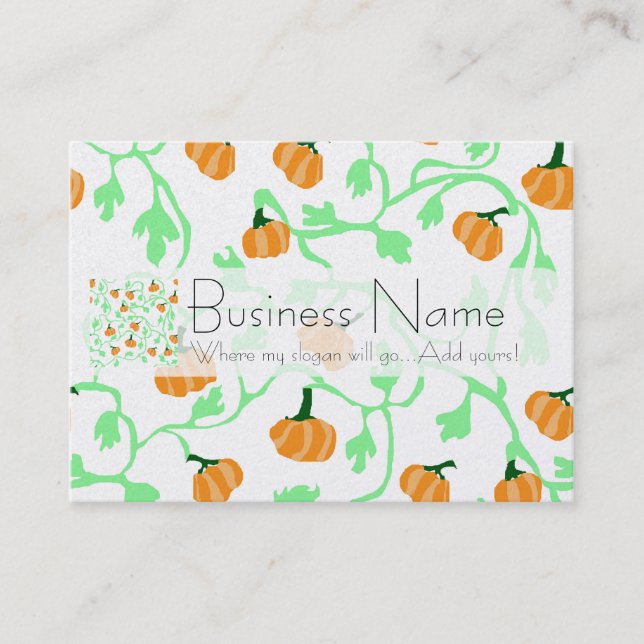 Tarjeta De Visita Modelo de las vides de calabaza de la caída (Anverso)