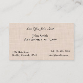 Tarjeta De Visita Modelo de lino de la textura