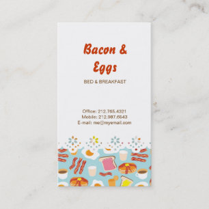 Tarjeta De Visita Modelo de los ilustraciones de la comida de