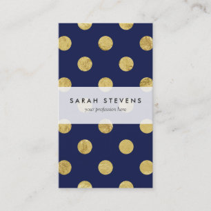 Tarjeta De Visita Modelo de lunar elegante del Relieve metalizado