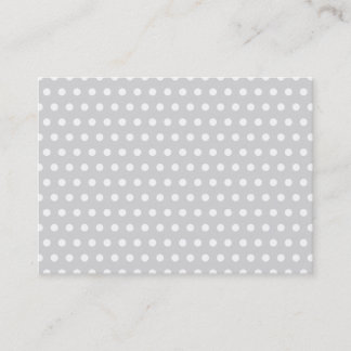 Tarjeta De Visita Modelo de lunar gris claro y blanco