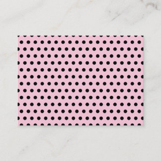 Tarjeta De Visita Modelo de lunar rosado y negro. Manchado