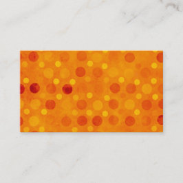 Tarjeta De Visita Modelo de lunares moderno bonito del naranja y del