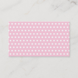 Tarjeta De Visita Modelo de lunares rosado y blanco