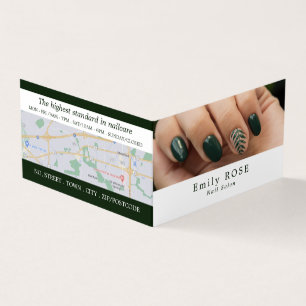 Tarjeta De Visita Modelo de mano, técnico de uñas, fidelidad de saló