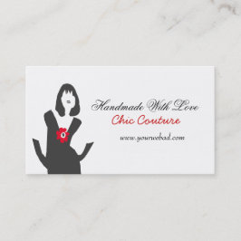 Tarjeta De Visita Modelo de moda Black Allure Posh Moda Belleza