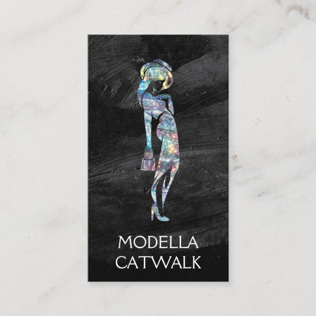 Tarjeta De Visita Modelo de moda Purpurinoso Sparkle (Anverso)