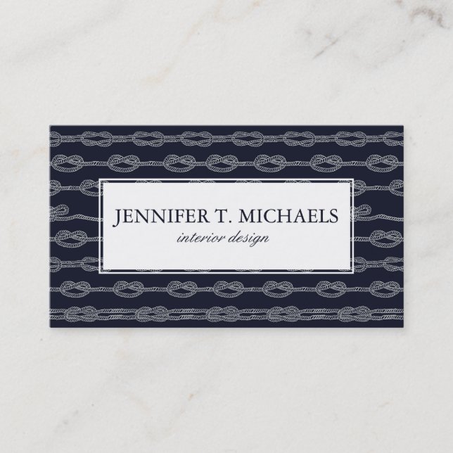 Tarjeta De Visita Modelo de nudos marino (Anverso)