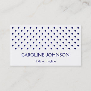 Tarjeta De Visita Modelo de puntos blanco elegante del punto del