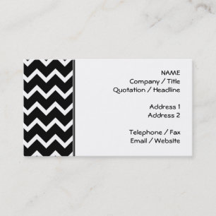 Tarjeta De Visita Modelo de zigzag blanco y negro