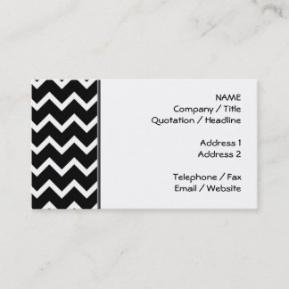 Tarjeta De Visita Modelo de zigzag blanco y negro