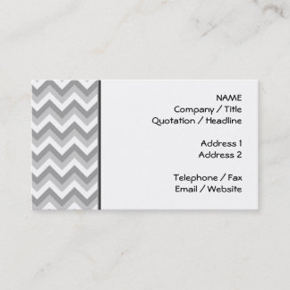 Tarjeta De Visita Modelo de zigzag gris y blanco