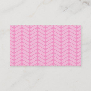 Tarjeta De Visita Modelo de zigzag rosado inspirado haciendo punto