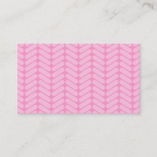 Tarjeta De Visita Modelo de zigzag rosado inspirado haciendo punto