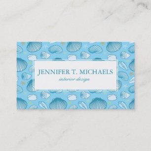 Tarjeta De Visita Modelo del azul de océano