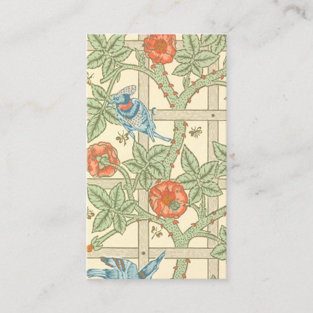 Tarjeta De Visita Modelo del enrejado de William Morris (Anverso)