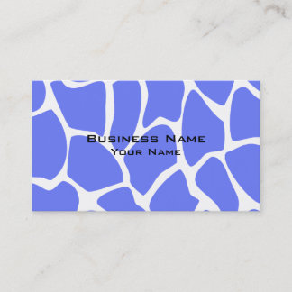 Tarjeta De Visita Modelo del estampado de girafa en azul del