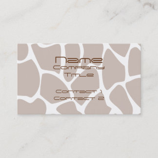 Tarjeta De Visita Modelo del estampado de girafa en Brown