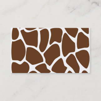 Tarjeta De Visita Modelo del estampado de girafa en Brown oscuro