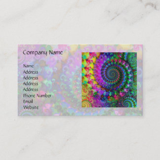 Tarjeta De Visita Modelo del fractal del arco iris del hippy