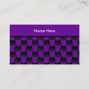 Tarjeta De Visita Modelo del gato negro