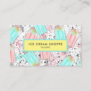 Tarjeta De Visita Modelo del modelo del helado de la diversión