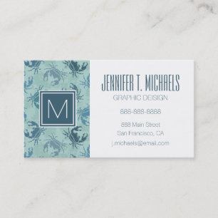 Tarjeta De Visita Modelo del teñido anudado de cangrejos