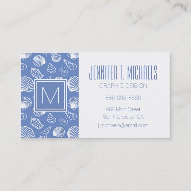 Tarjeta De Visita Modelo descarado del Seashell (Anverso)