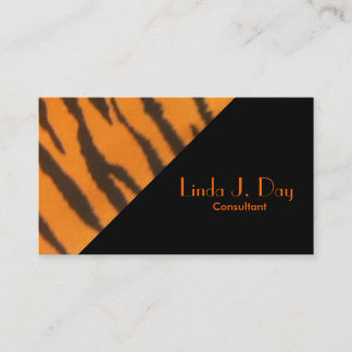 Tarjeta De Visita Modelo elegante del ángulo del tigre