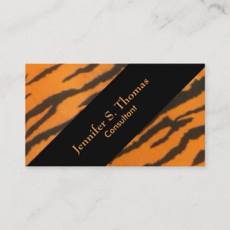 Tarjeta De Visita Modelo elegante inclinado del tigre