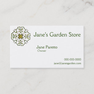 Tarjeta De Visita modelo floral del diseño floral de la vid -