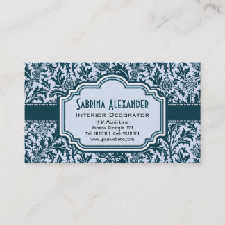 Tarjeta De Visita Modelo frondoso elegante de los artes y de los