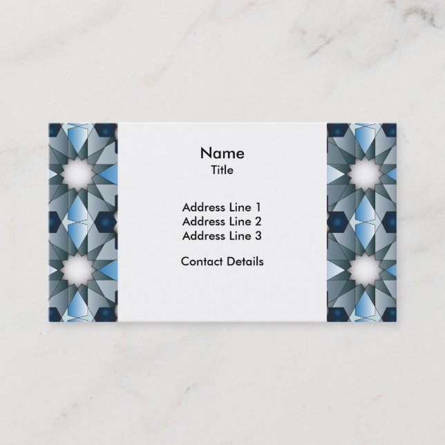 Tarjeta De Visita Modelo geométrico 004 de Ben Yusuf Madrasa (Anverso)