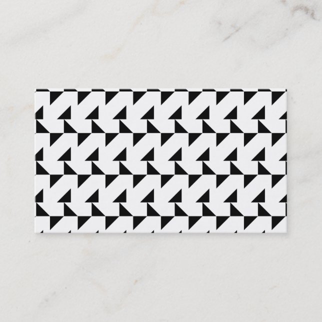 Tarjeta De Visita Modelo geométrico blanco y negro (Anverso)
