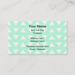 Tarjeta De Visita Modelo geométrico del verde menta y blanco
