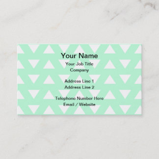 Tarjeta De Visita Modelo geométrico del verde menta y blanco