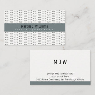 Tarjeta De Visita modelo gris profesional moderno de la raya y de