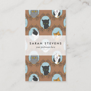 Tarjeta De Visita Modelo lindo de los gatos