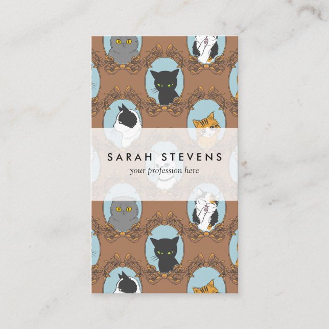 Tarjeta De Visita Modelo lindo de los gatos (Anverso)