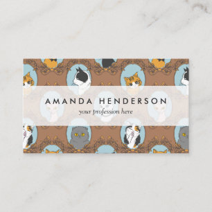 Tarjeta De Visita Modelo lindo de los gatos