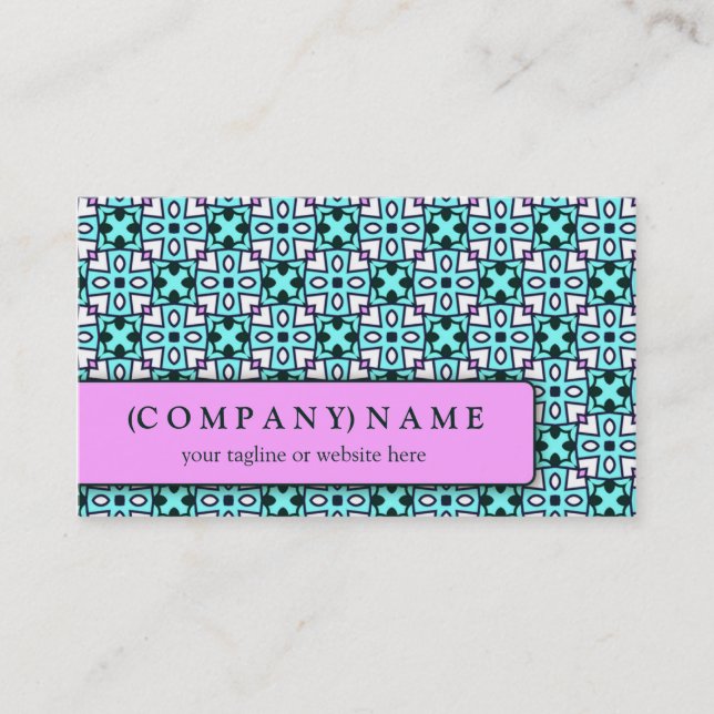 Tarjeta De Visita Modelo moderno azul de las hojas (Anverso)