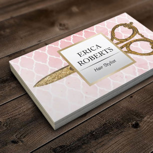 Tarjeta De Visita Modelo moderno del rosa de la acuarela del