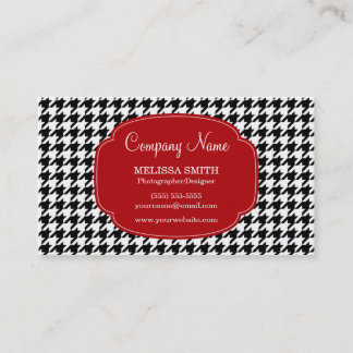 Tarjeta De Visita Modelo negro y rojo de muy buen gusto de