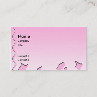 Tarjeta De Visita Modelo ondulado rosa claro y blanco