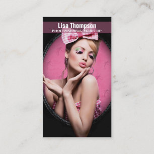 Tarjeta De Visita Modelo profesional del artista de maquillaje/de la