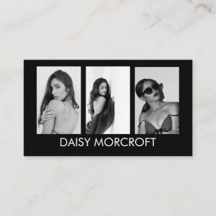 Tarjeta De Visita Modelo profesional moderno Actor Photo Comp Card