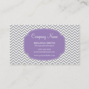 Tarjeta De Visita Modelo púrpura suave gris de muy buen gusto de